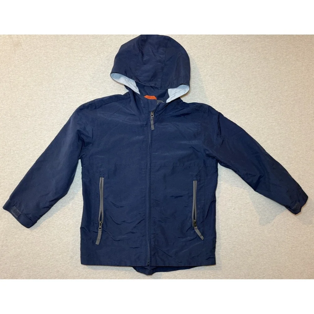Gap. Blue Rain Jacket. Kid size 8 Medium. Full zip up jacket